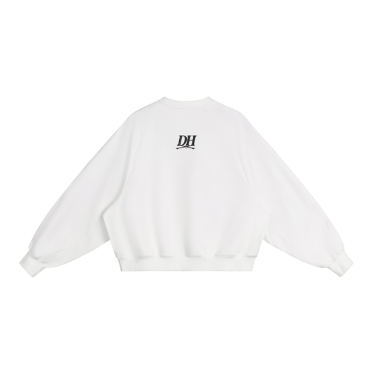 DieHealed Women’s White Modern Logo Sweater