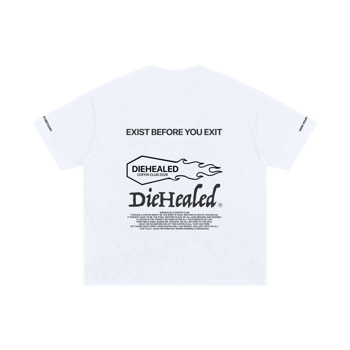 DieHealed Coffin Club Tee - White