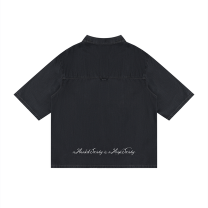 DieHealed Society Vintage Washed Collar Shirt