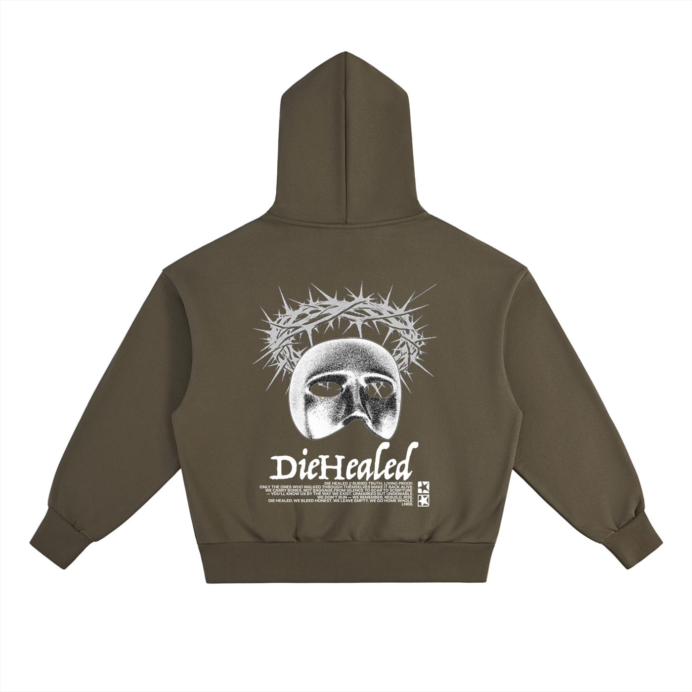 DieHealed "Crowned" Heavy Hoodie.