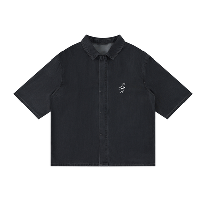 DieHealed Society Vintage Washed Collar Shirt