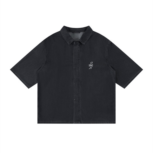 DieHealed Society Vintage Washed Collar Shirt
