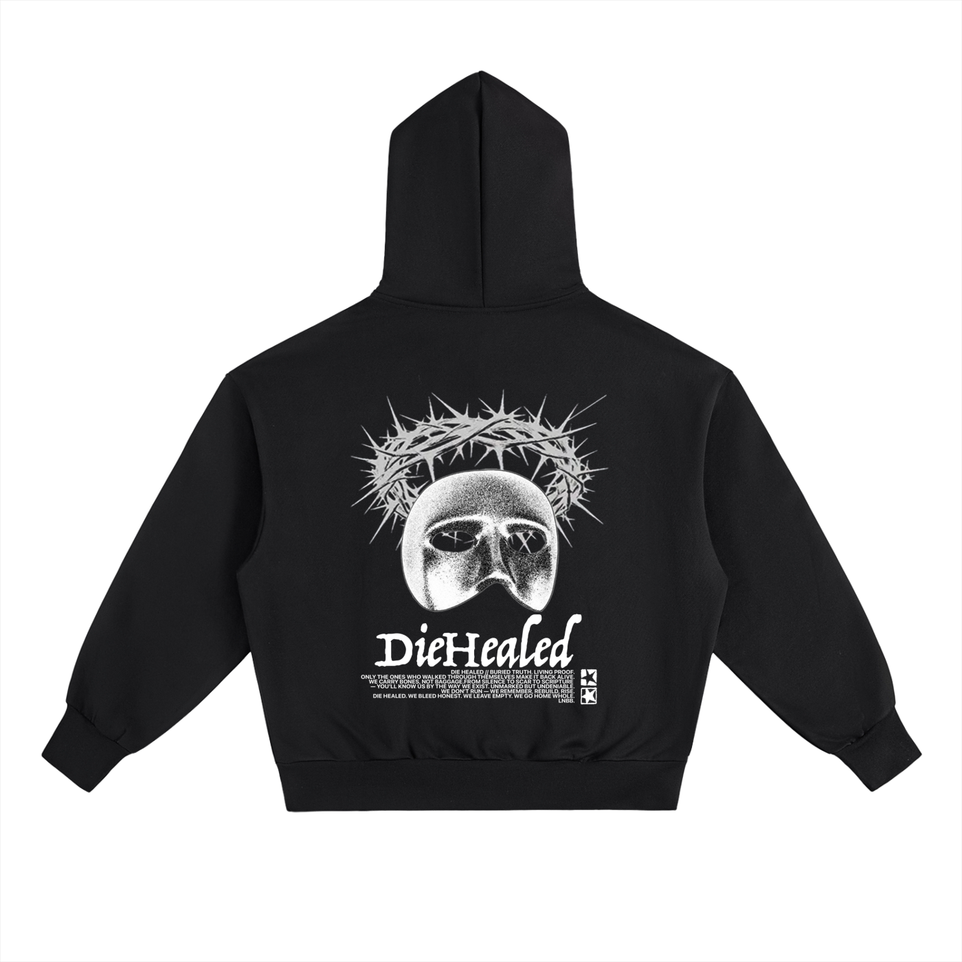 DieHealed "Crowned" Heavy Hoodie.