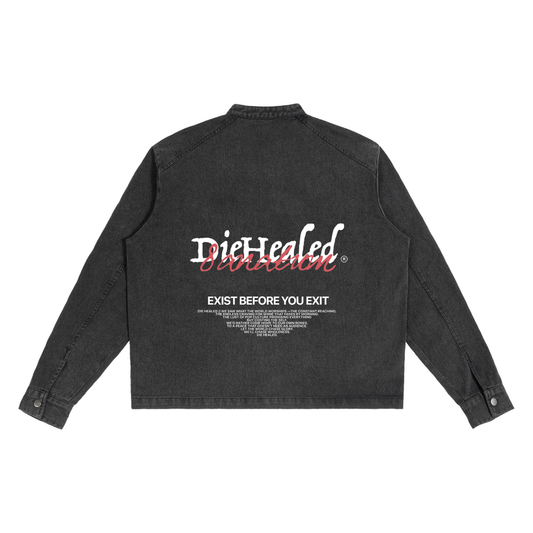 DieHealed Black Vintage Denim Jacket